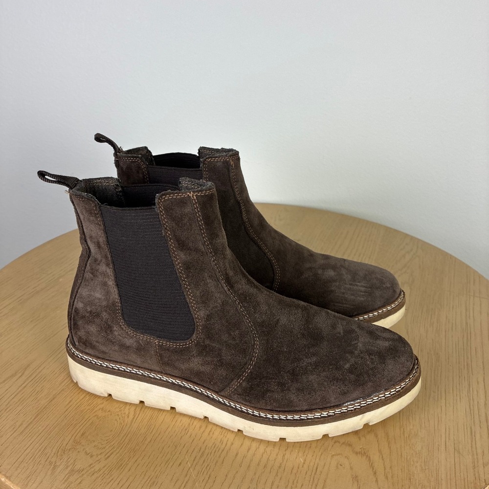 Alpine Design Suede Chelsea Boots Ortholite Lug Sole Women's 8 Fall Chunky
